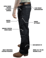 Hideout Denim Boot Cut - Black - Xtrusion Overland