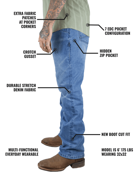 Hideout Denim Boot Cut - Vintage Wash - Xtrusion Overland