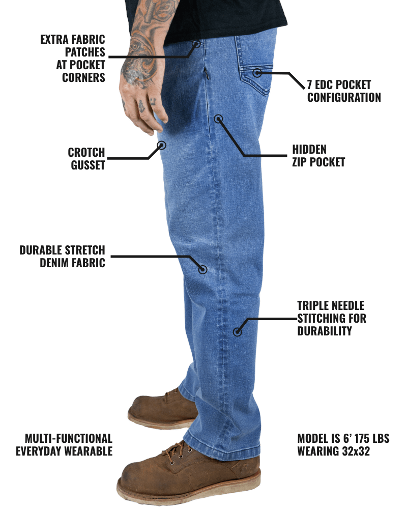 Hideout Denim Standard Fit - Vintage Wash - Xtrusion Overland