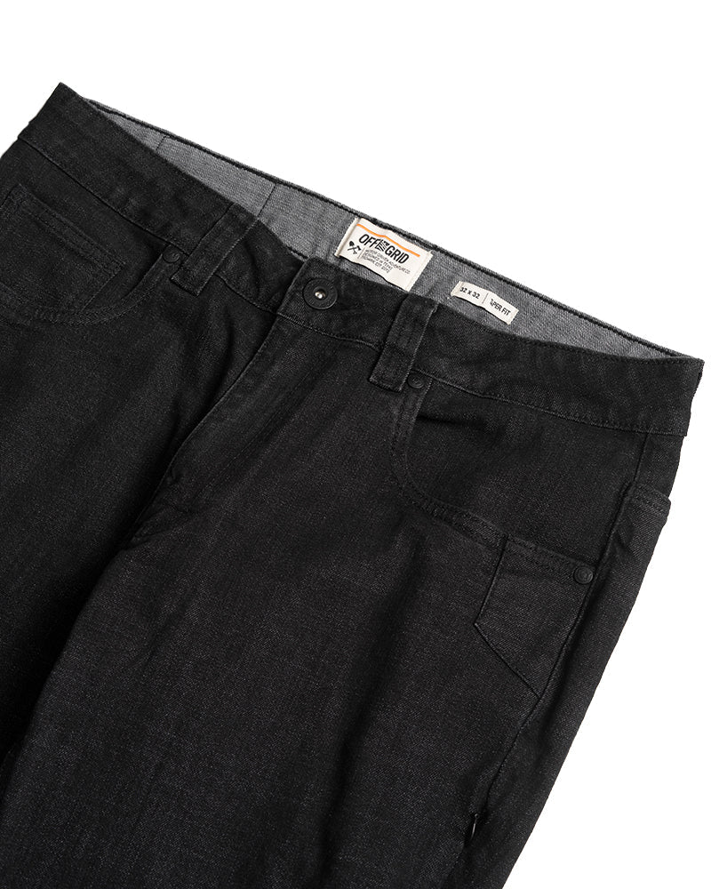 Hideout Denim Taper Fit Pants - Black - Xtrusion Overland