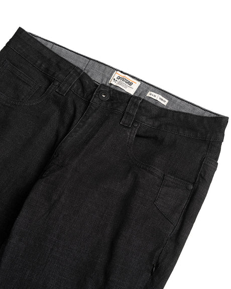 Hideout Denim Taper Fit Pants - Black - Xtrusion Overland