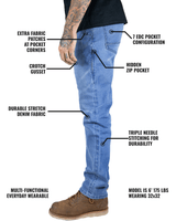 Hideout Denim Taper Fit Pants - Vintage Wash - Xtrusion Overland
