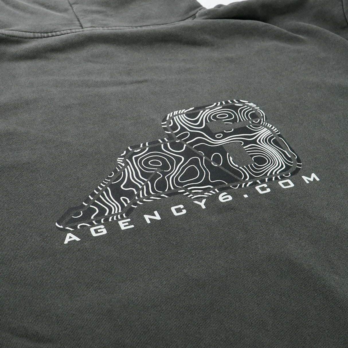 Hooded Sweatshirt - A6 Topographic Logo - Pigment Black - Xtrusion Overland