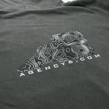Hooded Sweatshirt - A6 Topographic Logo - Pigment Black - Xtrusion Overland