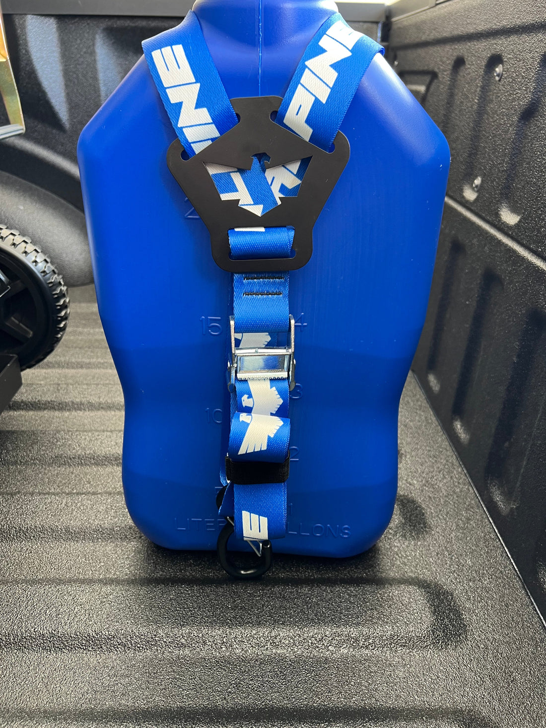 Dual Y Fuel Jug Strap-Blue