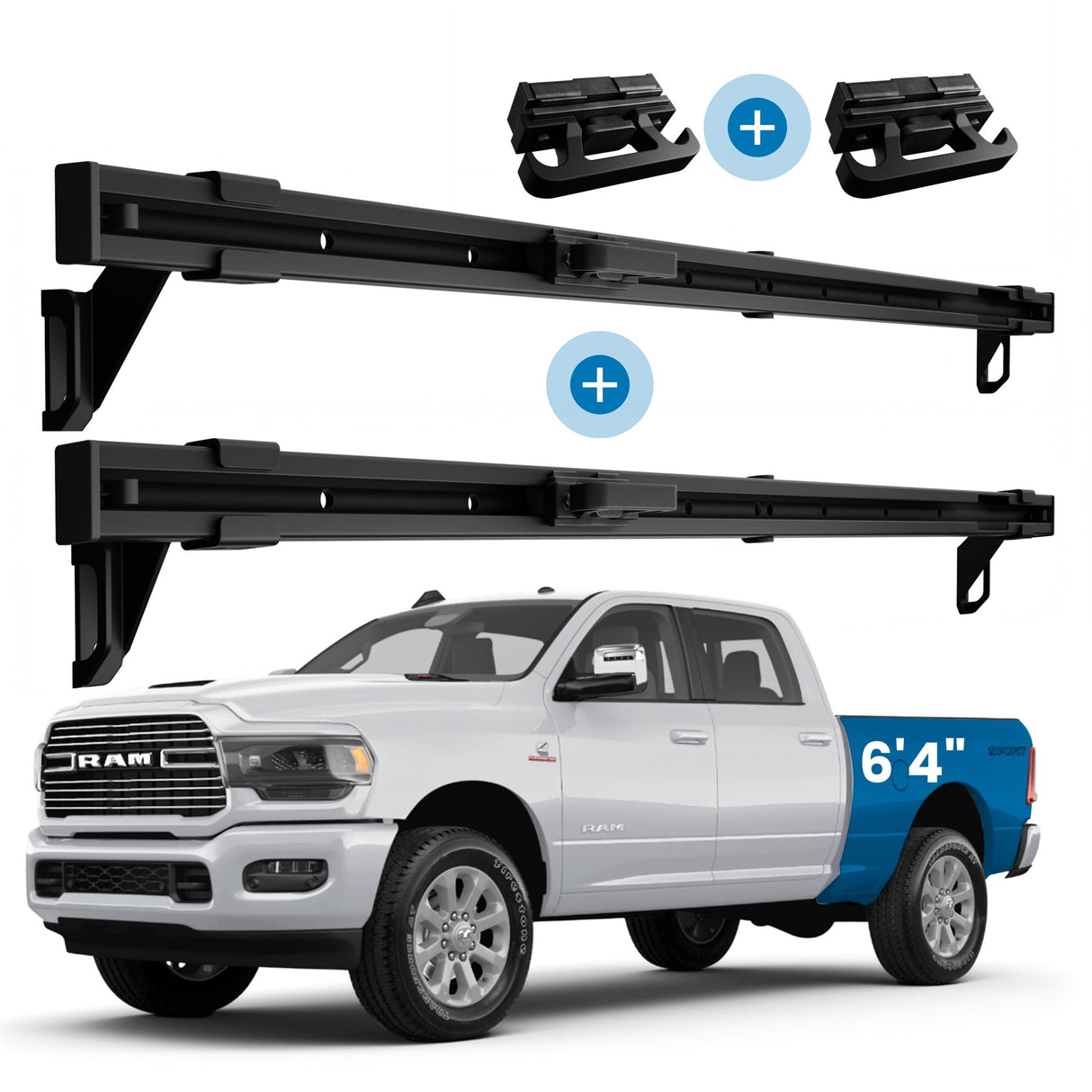Integral Rail Kit - RAM 2019+ HD (Standard Bed 6'4") - Xtrusion Overland