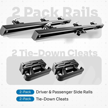 Integral Rails - Bedside Rail System - Chevrolet Colorado & GMC Canyon (2023+) - Xtrusion Overland