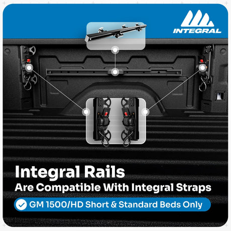 Integral Rails - Bedside Rail System - Chevrolet Silverado & GMC Sierra 2500/3500 (2020+ 6'9" Bed Only) - Xtrusion Overland