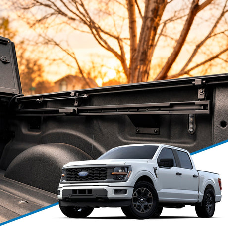 Integral Rails + Tie-down Cleats - Ford F150 & Raptor 2015+ (5.5' Bed Only) - Xtrusion Overland