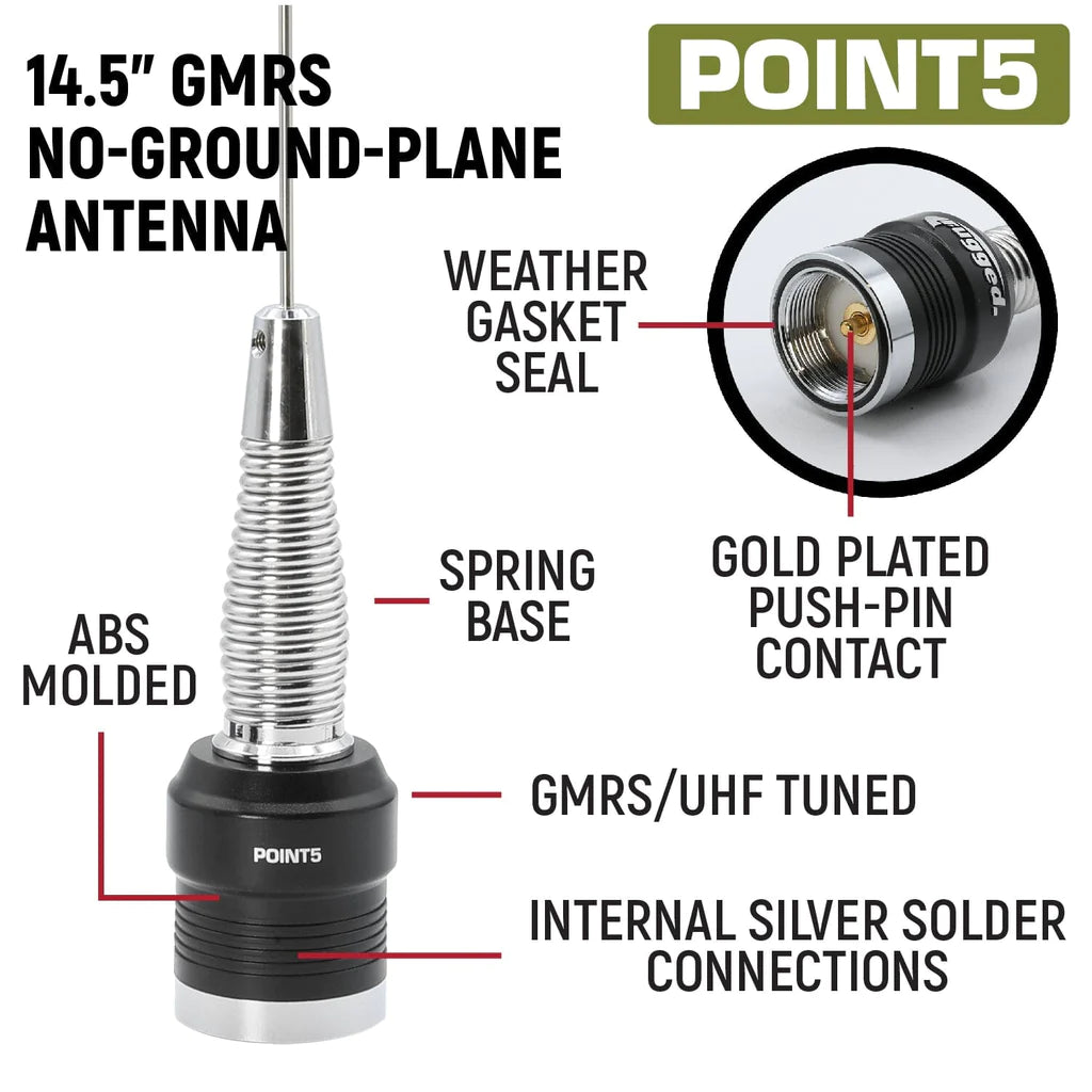 Rugged Radios Jeep Wrangler JL, JLU, and Gladiator JT Two-Way GMRS Mobile Radio Kit