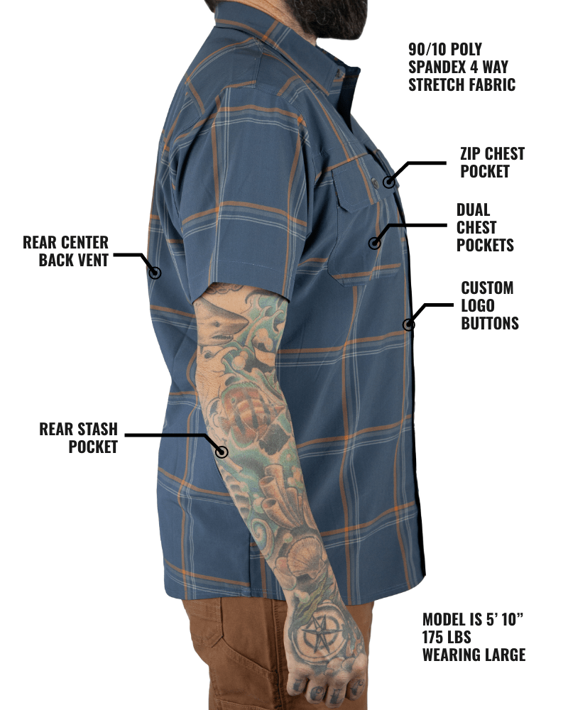 Jack Knife SS Shirt - Dk Gray Blue - Xtrusion Overland