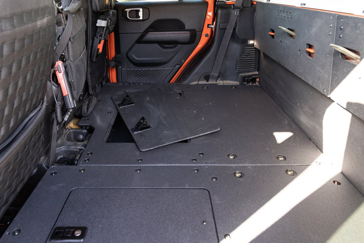 Jeep Gladiator 2019 - Present JT 4 Door - Second Row Seat Delete Plate System - Extended Platform - Xtrusion Overland