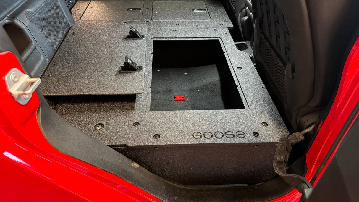 Jeep Gladiator 2019 - Present JT 4 Door - Second Row Seat Delete Plate System - High Platform - Xtrusion Overland