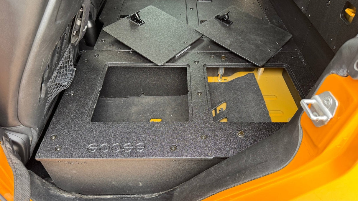 Jeep Gladiator 2019 - Present JT 4 Door - Second Row Seat Delete Plate System - High Platform - Xtrusion Overland