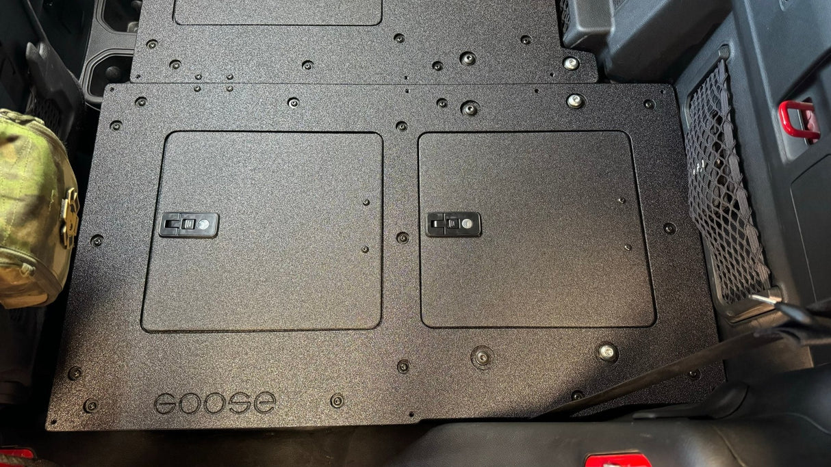 Jeep Gladiator 2019 - Present JT 4 Door - Second Row Seat Delete Plate System - High Platform - Xtrusion Overland