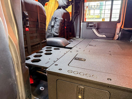 Jeep - Wrangler - 2007-2018 - JKU - 4 Door - Explore Series - Second Row Seat Delete Plate System - Second Row - Module Based - 8" Module - Xtrusion Overland