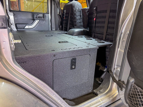 Jeep - Wrangler - 2007-2018 - JKU - 4 Door - Explore Series - Second Row Seat Delete Plate System - Second Row - Module Based - 8" Module - Xtrusion Overland