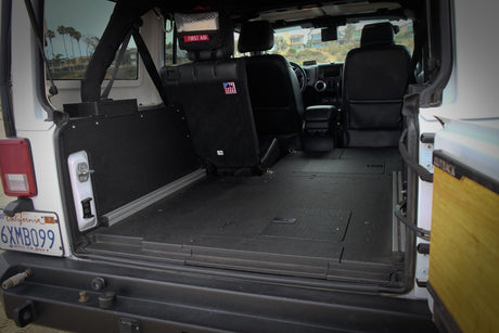 Jeep Wrangler 2007 - 2018 JKU 4 Door - Second Row Seat Delete Plate System - Xtrusion Overland