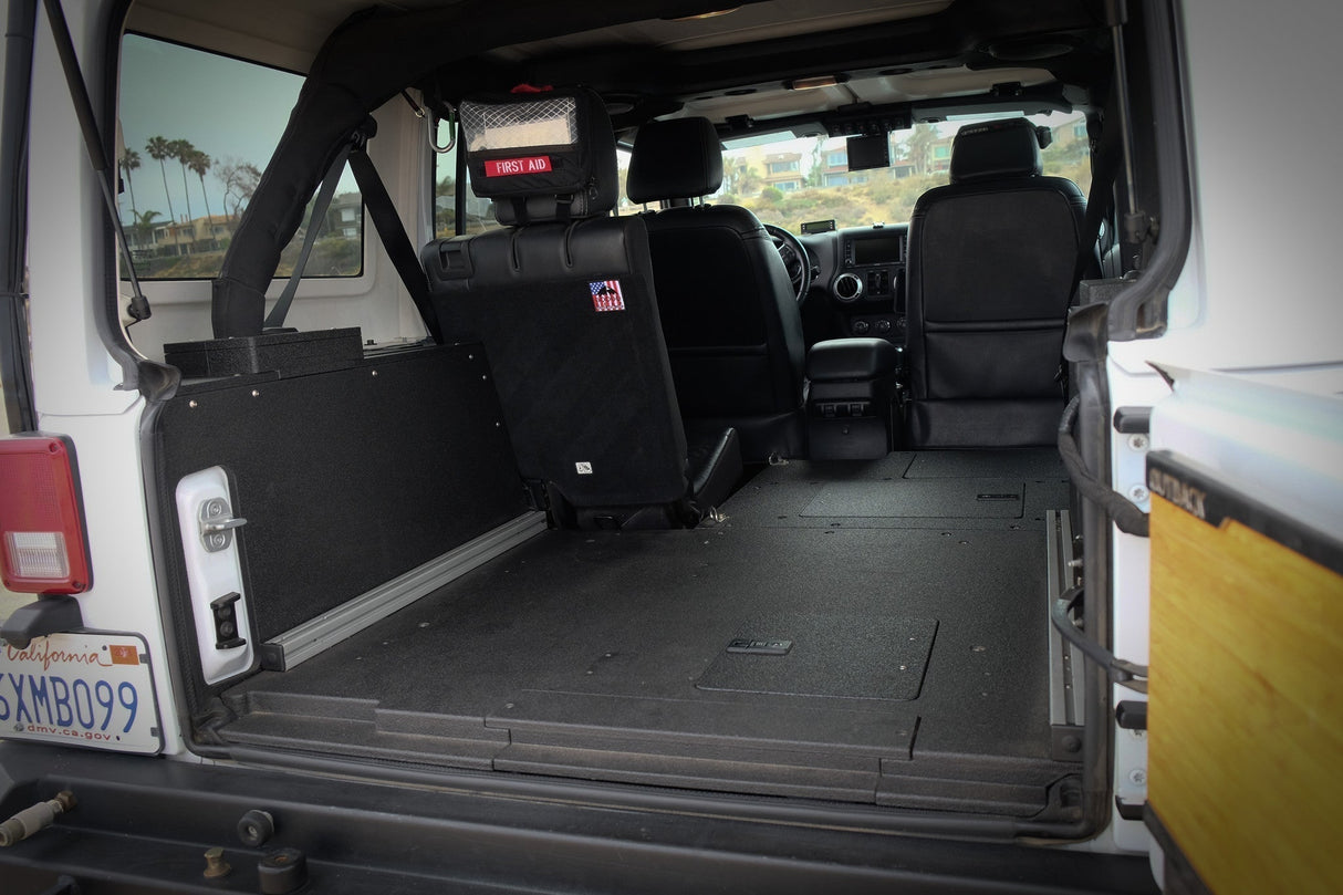 Jeep Wrangler 2007 - 2018 JKU 4 Door - Second Row Seat Delete Plate System - Xtrusion Overland
