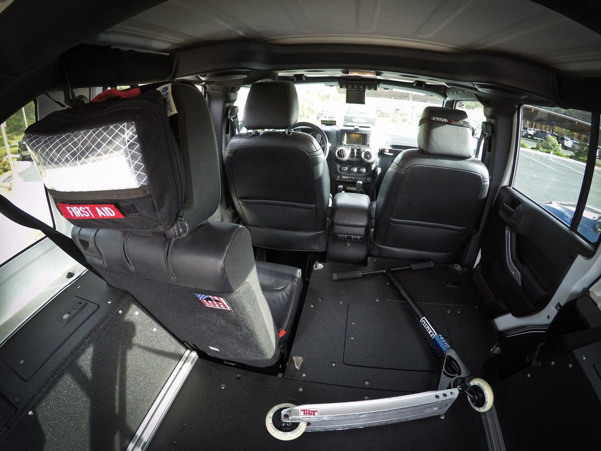 Jeep Wrangler 2007 - 2018 JKU 4 Door - Second Row Seat Delete Plate System - Xtrusion Overland