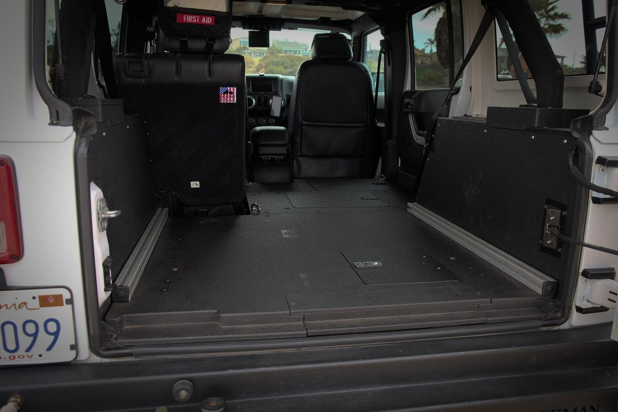 Jeep Wrangler 2007 - 2018 JKU 4 Door - Second Row Seat Delete Plate System - Xtrusion Overland