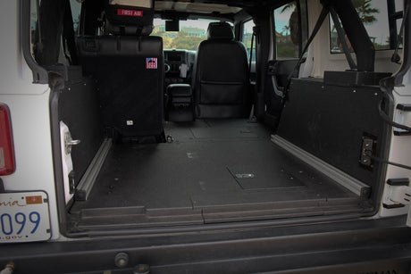 Jeep Wrangler 2007 - 2018 JKU 4 Door - Second Row Seat Delete Plate System - Xtrusion Overland
