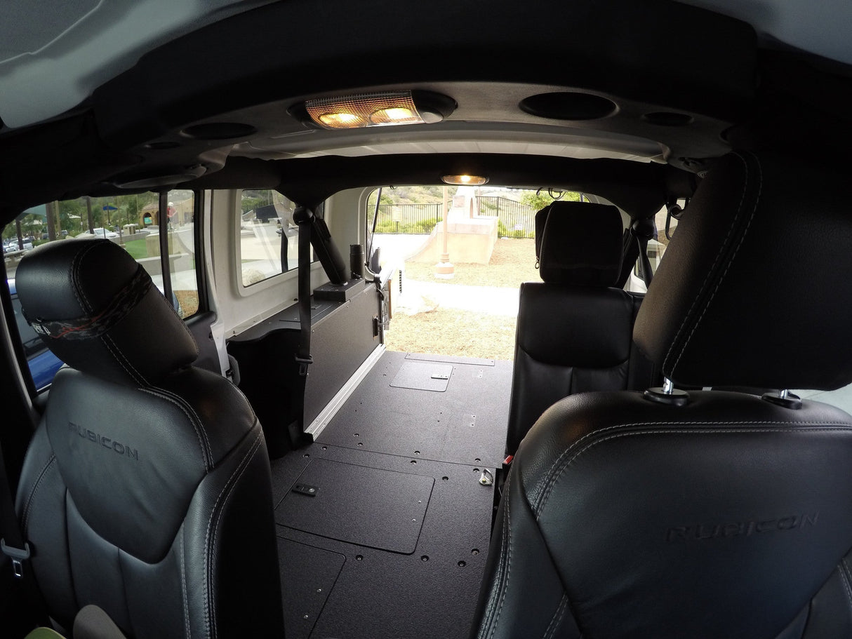 Jeep Wrangler 2007 - 2018 JKU 4 Door - Second Row Seat Delete Plate System - Xtrusion Overland