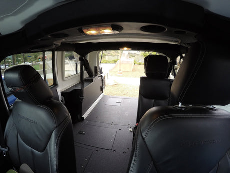 Jeep Wrangler 2007 - 2018 JKU 4 Door - Second Row Seat Delete Plate System - Xtrusion Overland