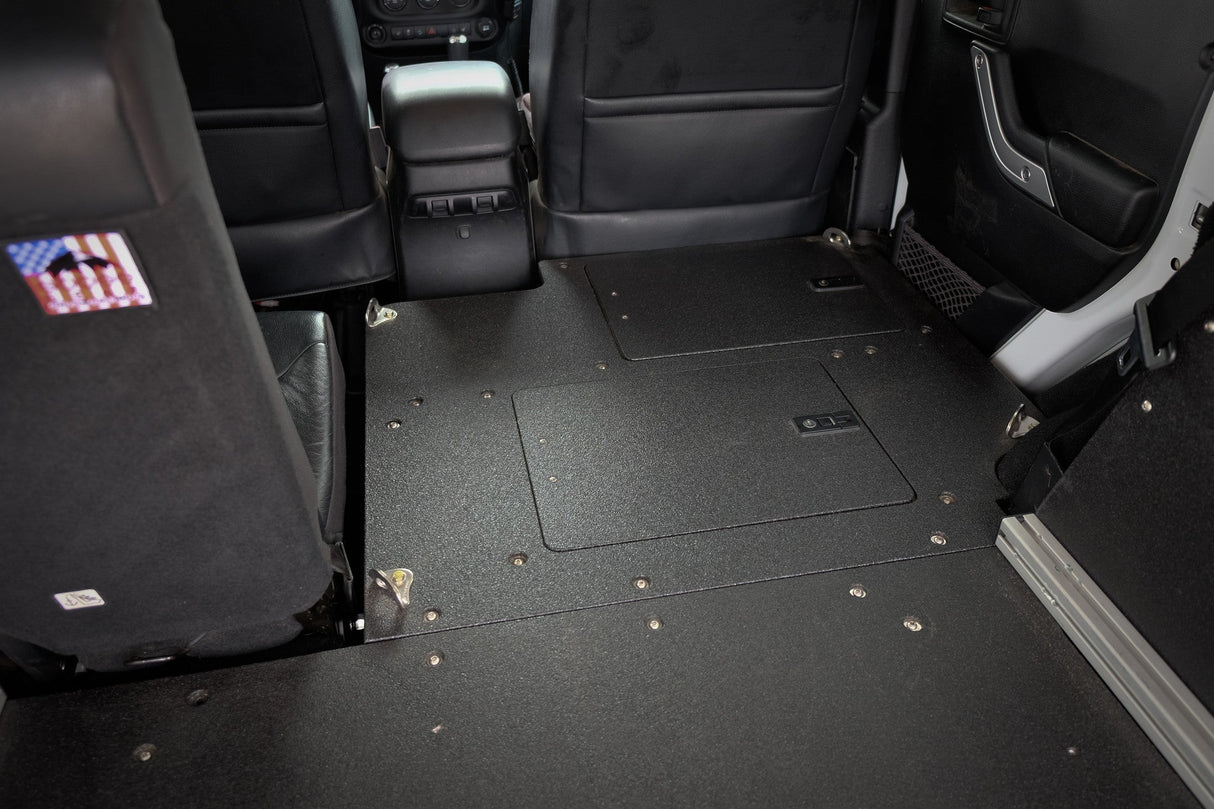 Jeep Wrangler 2007 - 2018 JKU 4 Door - Second Row Seat Delete Plate System - Xtrusion Overland