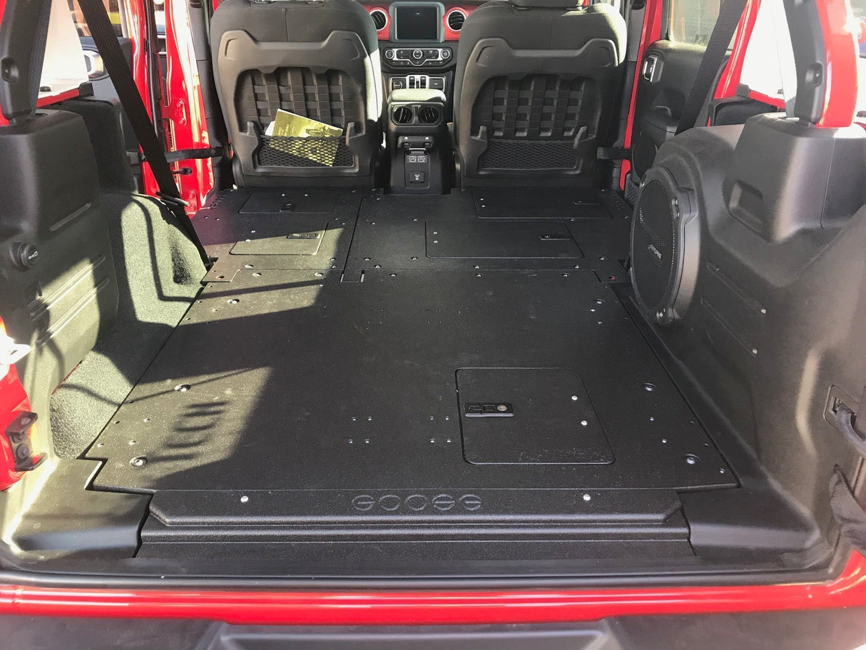 Jeep Wrangler 2018 - 2023 JLU 4 Door - Second Row Seat Delete Plate System - Xtrusion Overland