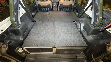 Jeep Wrangler 2018 - 2023 JLU 4 Door - Second Row Seat Delete Plate System - 8" or 10" Module Based - Xtrusion Overland