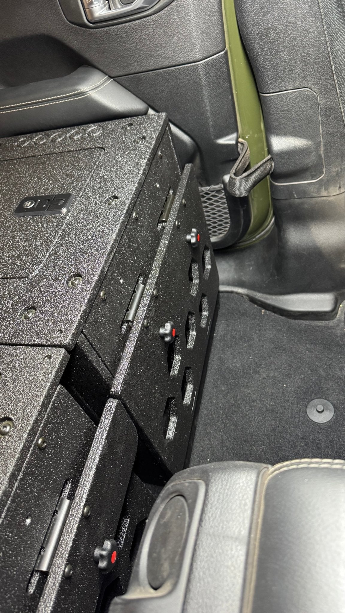 Jeep Wrangler 2018 - 2023 JLU 4 Door - Second Row Seat Delete Plate System - 8" or 10" Module Based - Xtrusion Overland