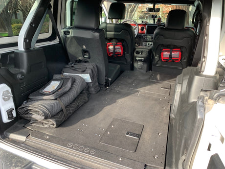 Jeep Wrangler 2018 - 2023 JLU 4 Door - Second Row Seat Delete Plate System - Xtrusion Overland