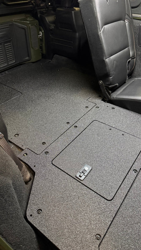 Jeep Wrangler 2018 - 2023 JLU 4 Door - Second Row Seat Delete Plate System - V2 - Xtrusion Overland