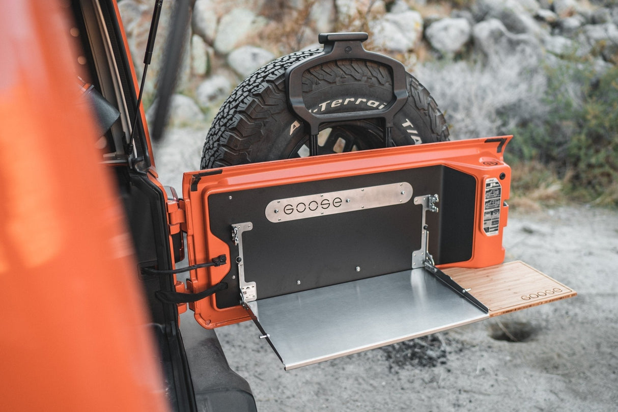 Jeep Wrangler 2018 - Present JL / JLU - Goose Gear Tailgate Table - Xtrusion Overland
