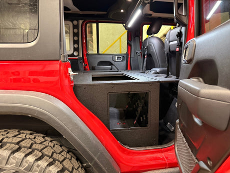 Jeep - Wrangler - 2024-Present - JLU - 4 Door - Explore Series - Seat Delete Plate System - Second Row - Module Based - 10" Module - Xtrusion Overland