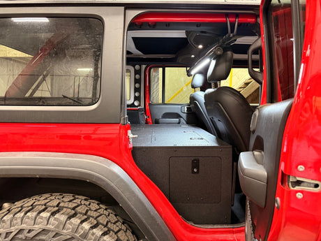 Jeep - Wrangler - 2024-Present - JLU - 4 Door - Explore Series - Seat Delete Plate System - Second Row - Module Based - 10" Module - Xtrusion Overland