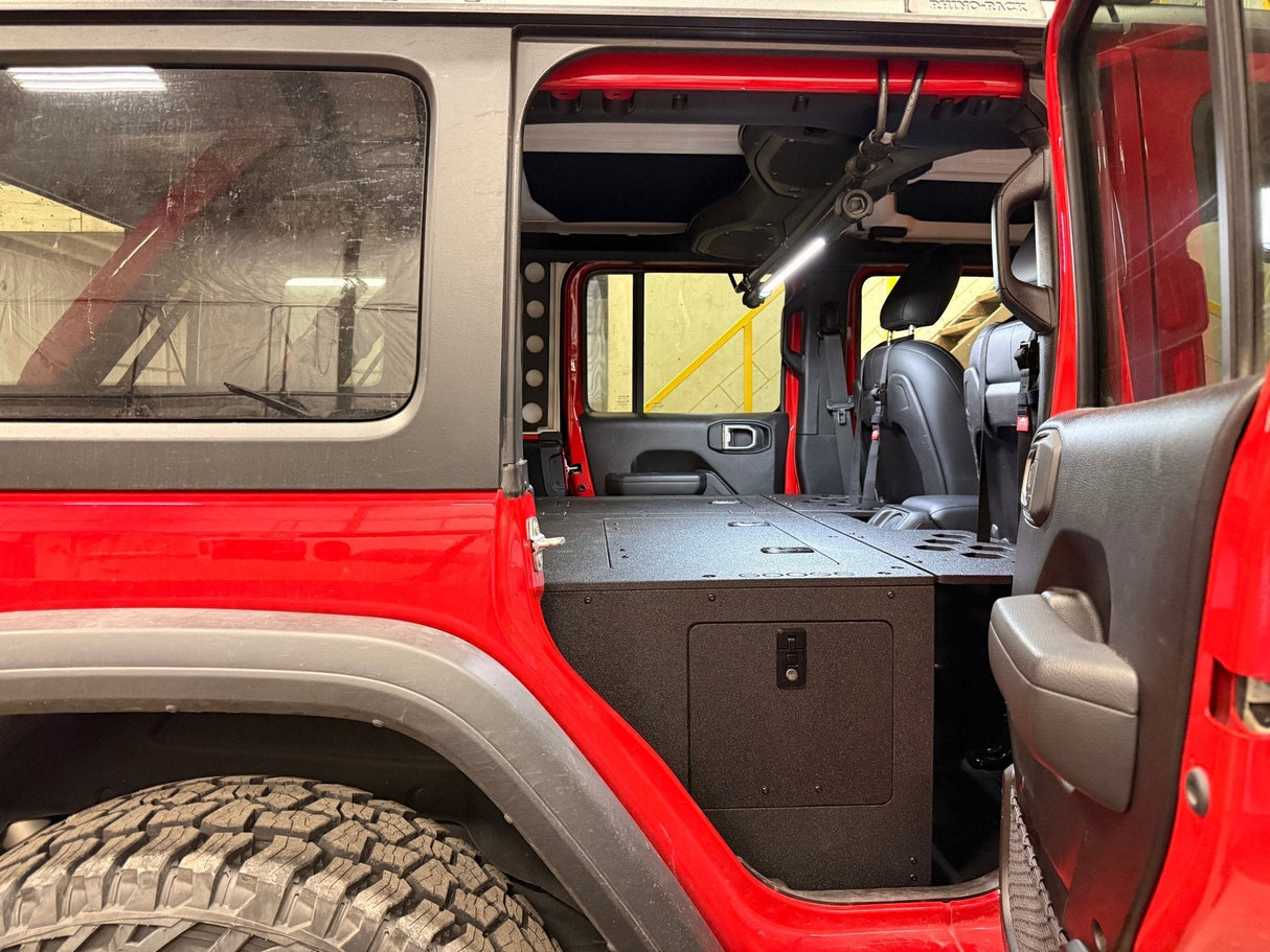 Jeep - Wrangler - 2024-Present - JLU - 4 Door - Explore Series - Seat Delete Plate System - Second Row - Module Based - 10" Module - Xtrusion Overland