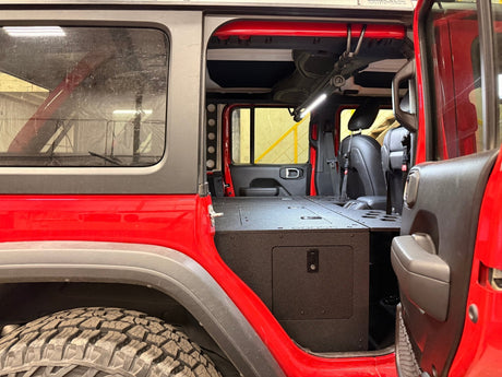 Jeep - Wrangler - 2024-Present - JLU - 4 Door - Explore Series - Seat Delete Plate System - Second Row - Module Based - 10" Module - Xtrusion Overland