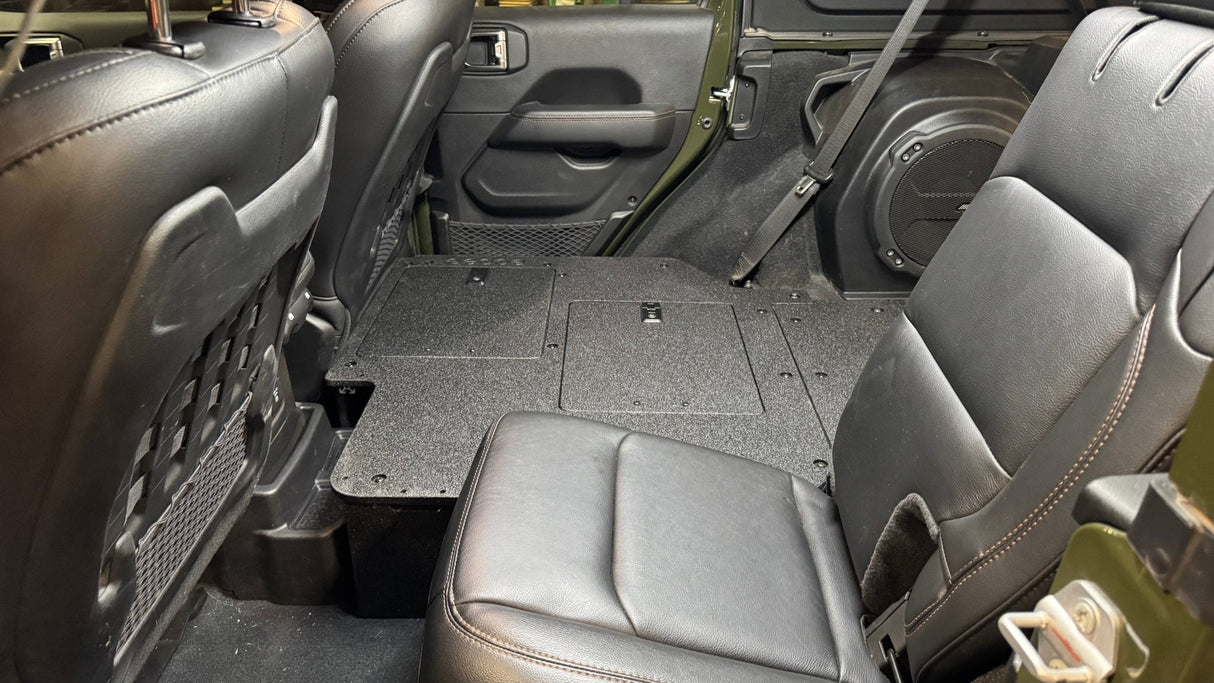 Jeep Wrangler 2024 - Present JLU 4 Door - Second Row Seat Delete Plate System - V2 - Xtrusion Overland