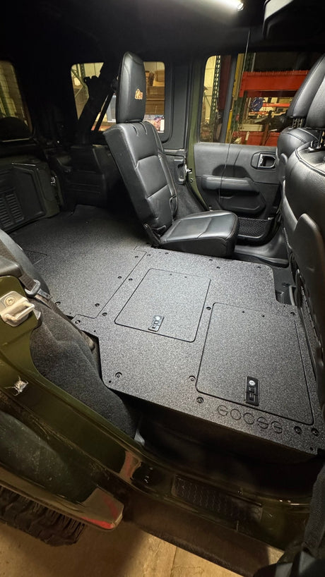 Jeep Wrangler 2024 - Present JLU 4 Door - Second Row Seat Delete Plate System - V2 - Xtrusion Overland