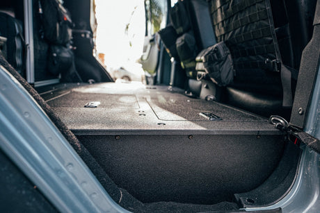 Jeep Wrangler 4 Door Second Row Seat Delete Plate System - Infill Panels - Xtrusion Overland