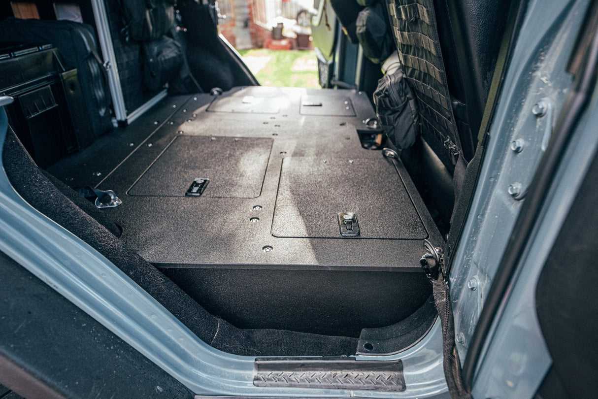 Jeep Wrangler 4 Door Second Row Seat Delete Plate System - Infill Panels - Xtrusion Overland