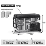 JP40 Pro Dual Zone Wheeled Portable Freezer With Cover | ICECO | 40 LT - Xtrusion Overland