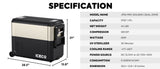 JP50 Pro Dual Zone Wheeled Car Fridge With Cover | ICECO | 50 LT - Xtrusion Overland