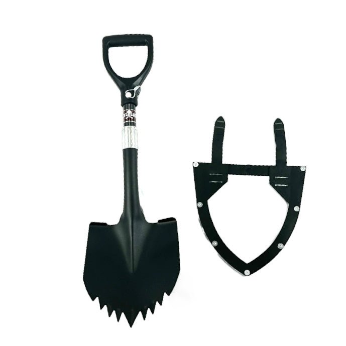 Krazy Beaver Mini Shovel with guard (Textured Black Head / Black Handle  45641) - Xtrusion Overland