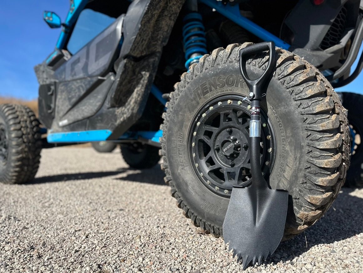 Krazy Beaver Mini Shovel with guard (Textured Black Head / Black Handle  45641) - Xtrusion Overland