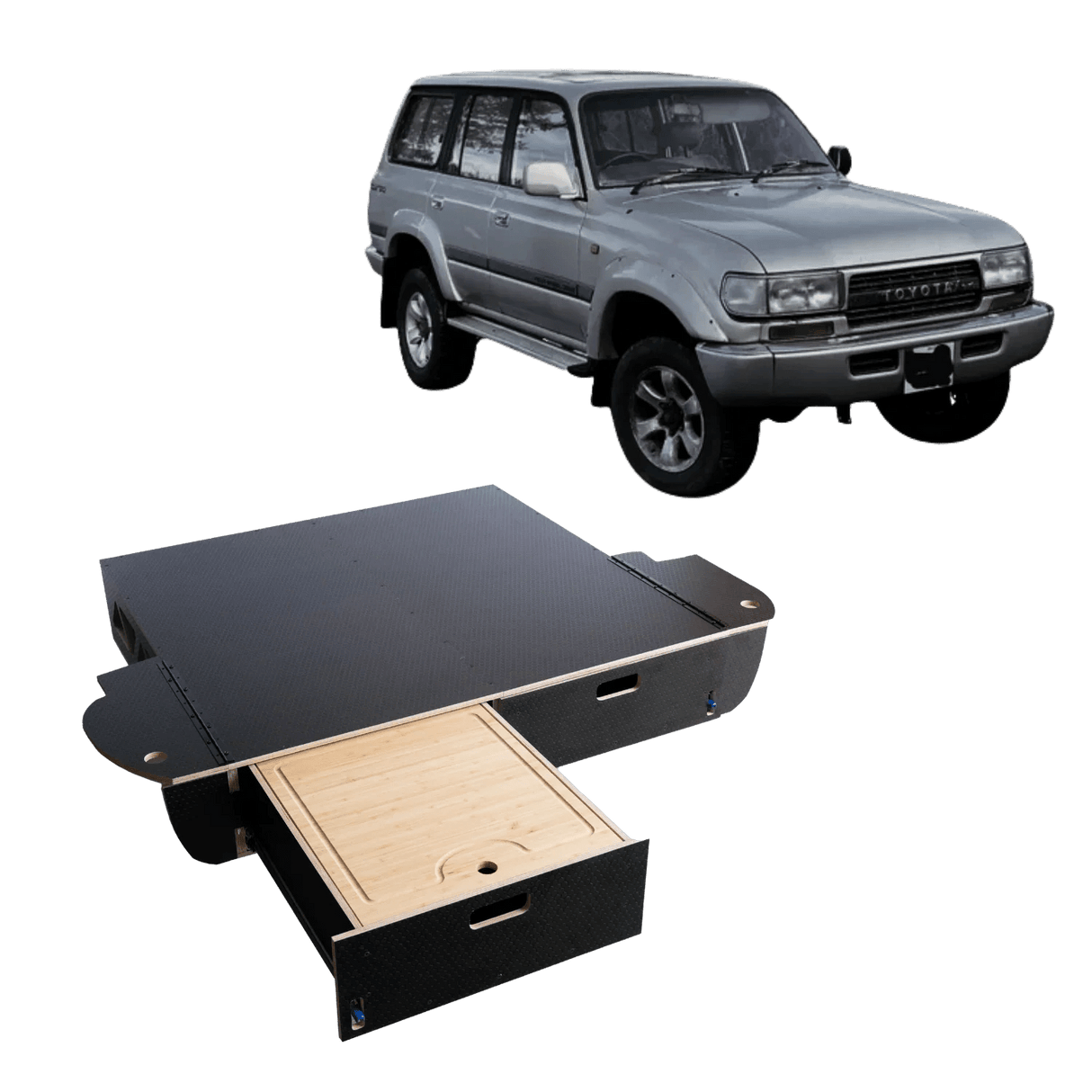 Land Cruiser 80 | Dual Drawer Storage System & Bed Platform | 1990–1997 Toyota LC80 - Xtrusion Overland