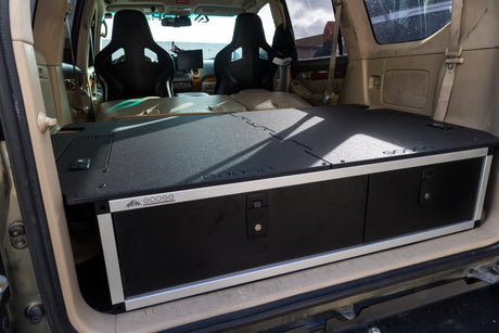Lexus GX470 2002 - 2009 1st Gen. - Side x Side Drawer Module with Fitted Top Plate - 41 - 3/8"W x 10"H x 36"D - Xtrusion Overland