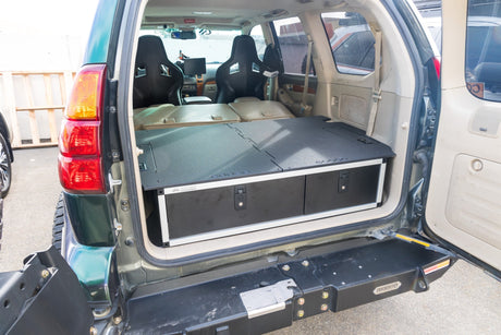 Lexus GX470 2002 - 2009 1st Gen. - Side x Side Drawer Module with Fitted Top Plate - 41 - 3/8"W x 10"H x 36"D - Xtrusion Overland